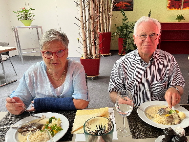 Das Mittagessen ist wohlverdient...