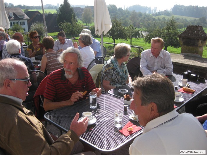 Eintreffen der Gste bei Caf & Gipfeli